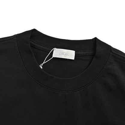 Dior 26ss graffiti hand-painted lettering printed short sleeves