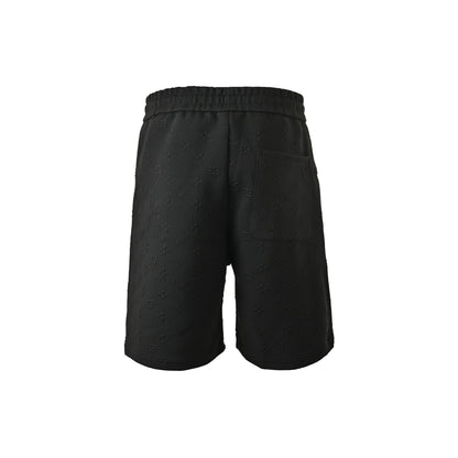 Louis Vuitton letter embroidered presbyopia dark pattern embossed shorts