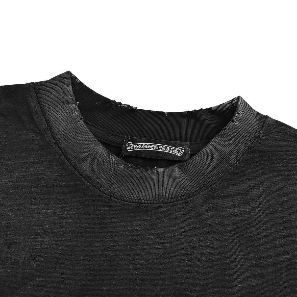 Chrome Hearts/Chrome Heart Heavy Dark Pattern Horseshoe Cross Patch Embroidered Short Sleeves