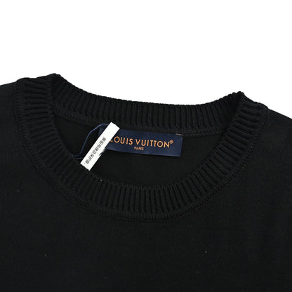 Louis Vuitton pin letter embroidered knitted short sleeves
