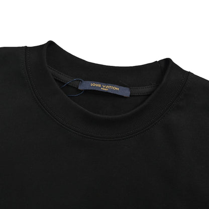 Louis Vuitton 26ss presbyopic leather letter embroidered short sleeves
