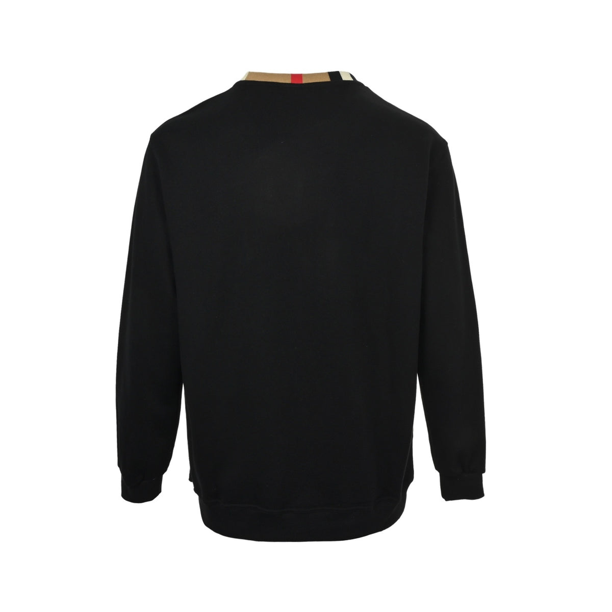 Burberry logo plaid patchwork crew neck sweatshirt
