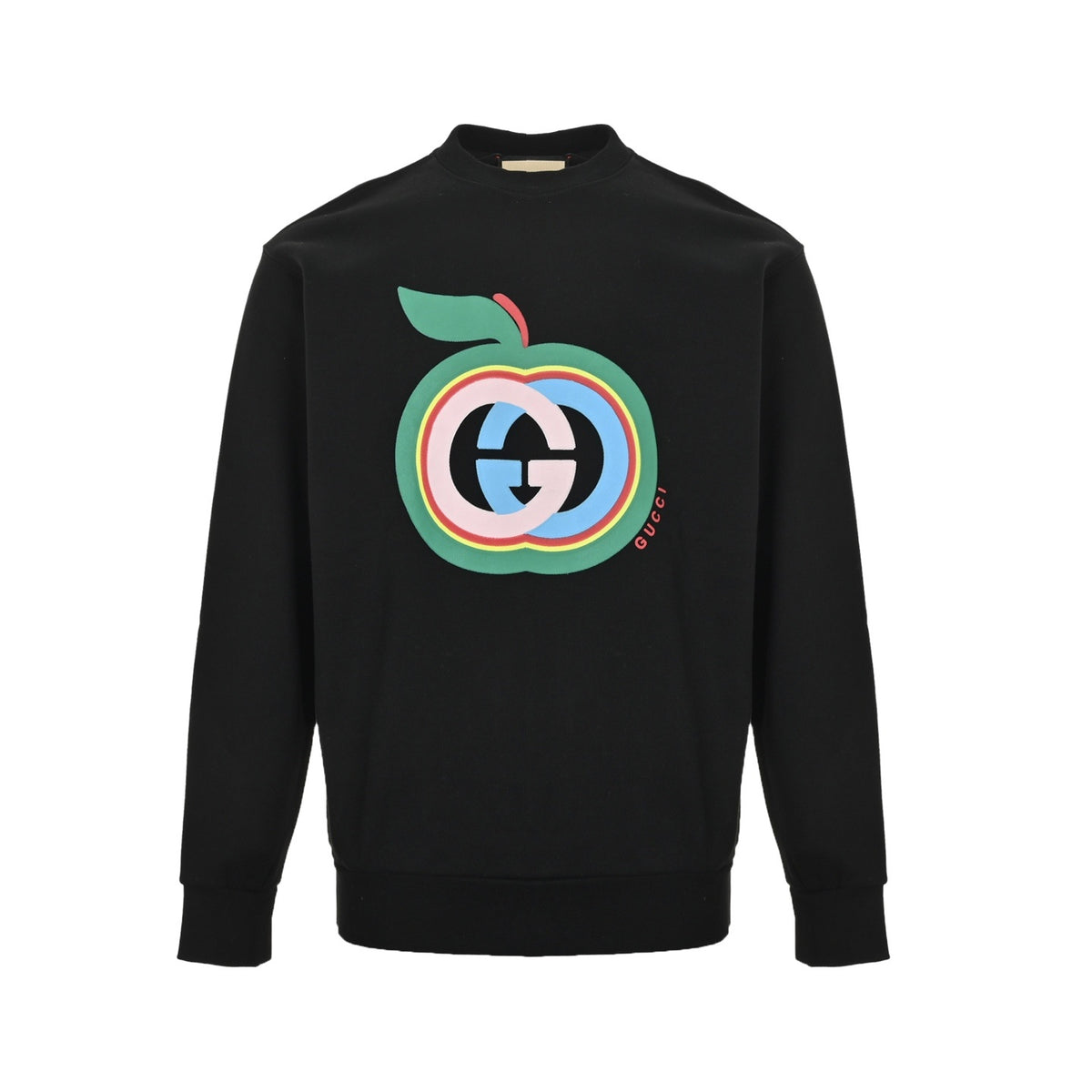 Gucci Double G Apple foam suede print sweatshirt
