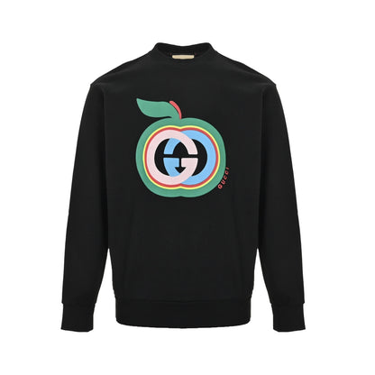 Gucci Double G Apple foam suede print sweatshirt