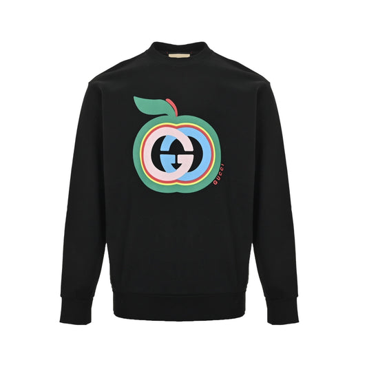 Gucci Double G Apple foam suede print sweatshirt