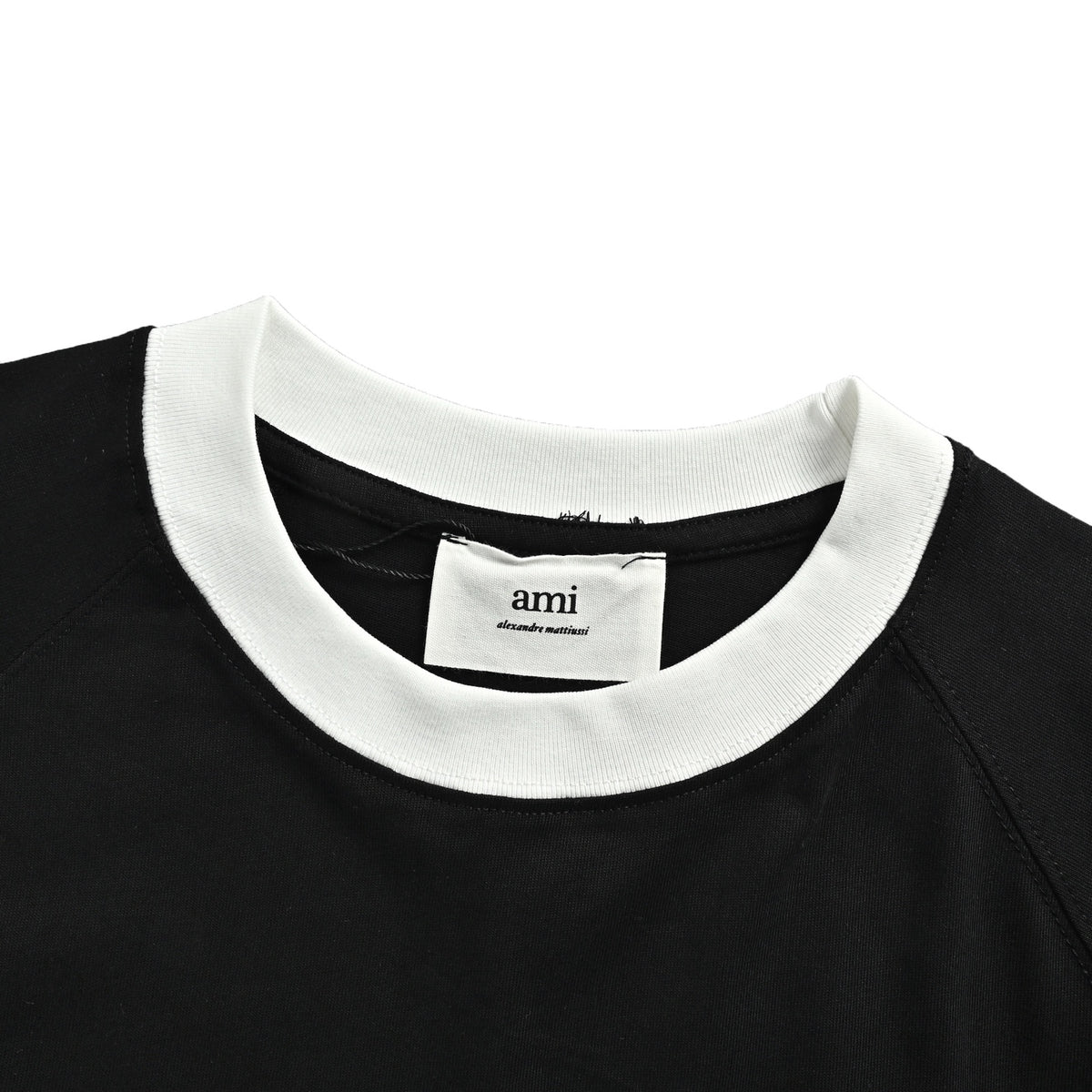 Ami Paris small love embroidered contrasting threaded short sleeves