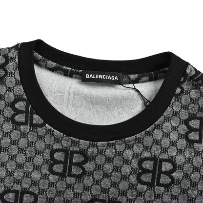Balenciaga 26ss full BB presbyopia jacquard short sleeves