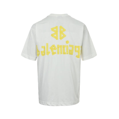 Balenciaga masking tape printed short sleeves
