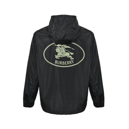 Burberry back circle war horse print windbreaker jacket