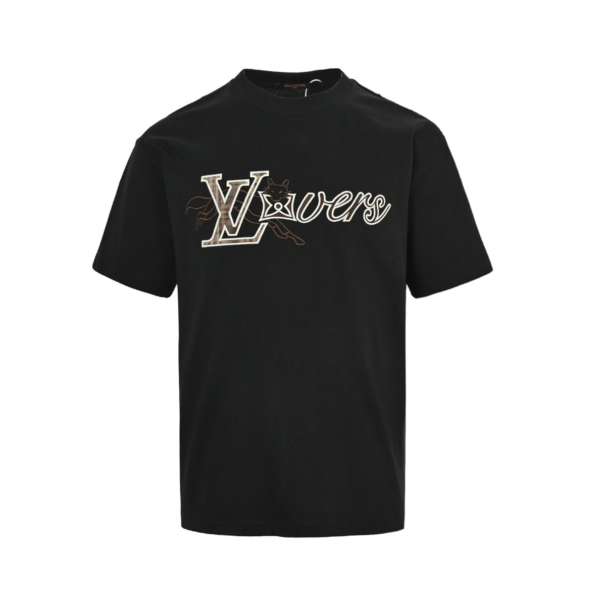 Louis Vuitton 26ss fox letter embroidered short sleeves