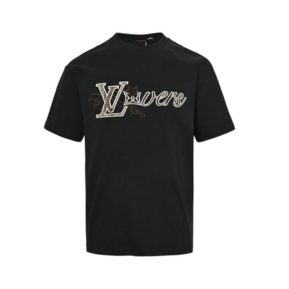 Louis Vuitton 26ss fox letter embroidered short sleeves