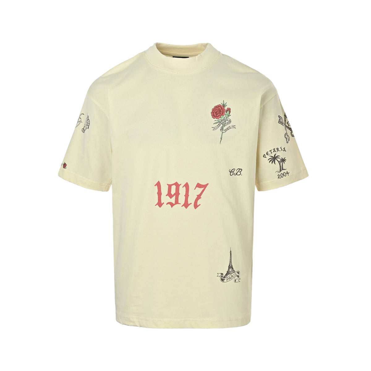 Balenciaga/Balanciaga 1917 rose limited print short sleeves