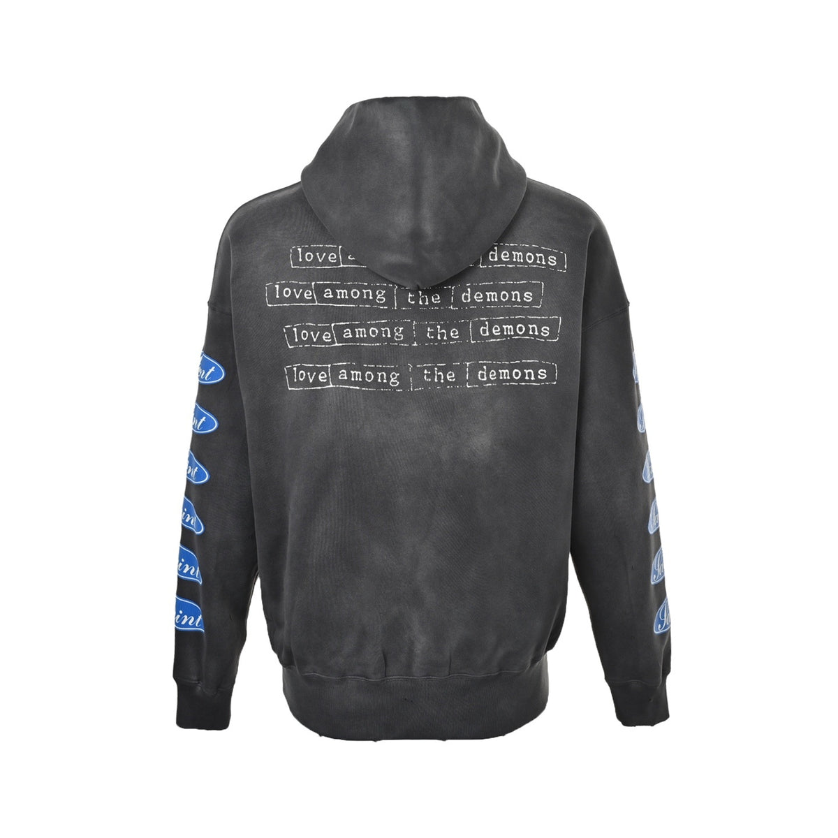 SAINT MICHAEL blue label barrage print hooded sweatshirt