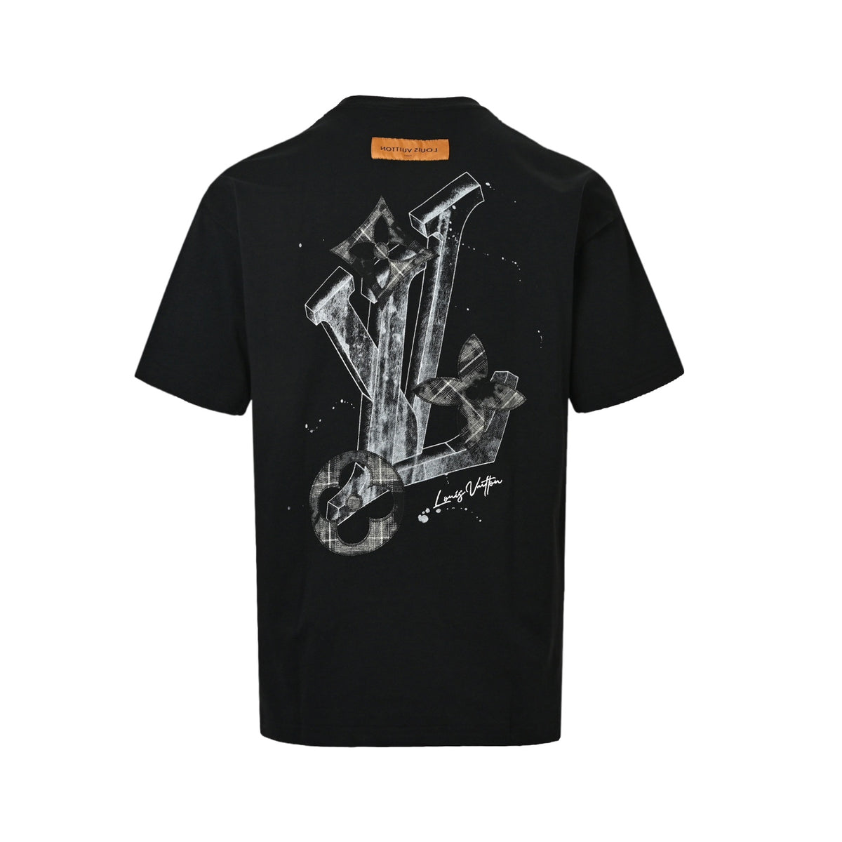 LouisVuitton/Louis Vuitton 26ss sketch four-leaf clover logo printed short sleeves