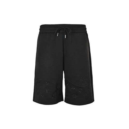 Louis Vuitton hem dark pattern half-length presbyopic embroidered shorts