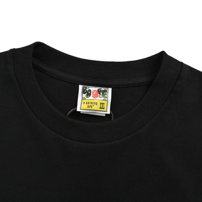 Bape green camouflage ape head print short sleeves