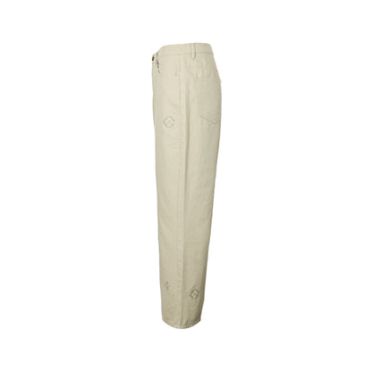 Louis Vuitton Monogram signature jeans with front and back embroidery