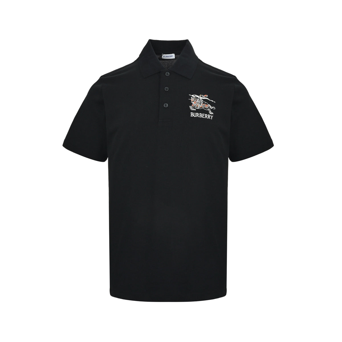 Burberry 26ss plaid embroidered war horse Polo short sleeves