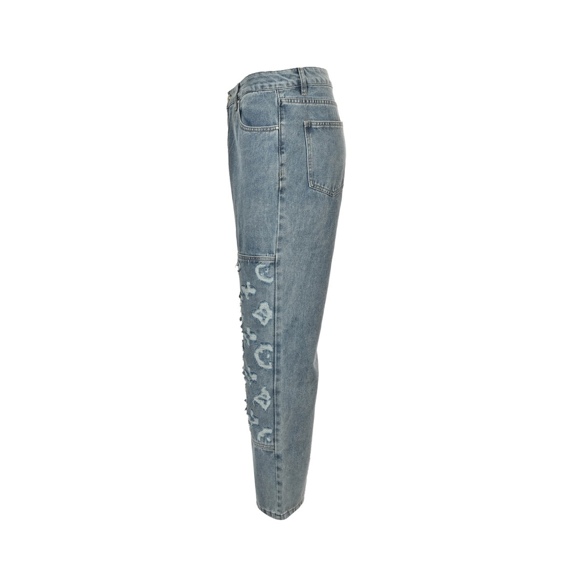 Louis Vuitton 24Fw ripped presbyopic suit jeans