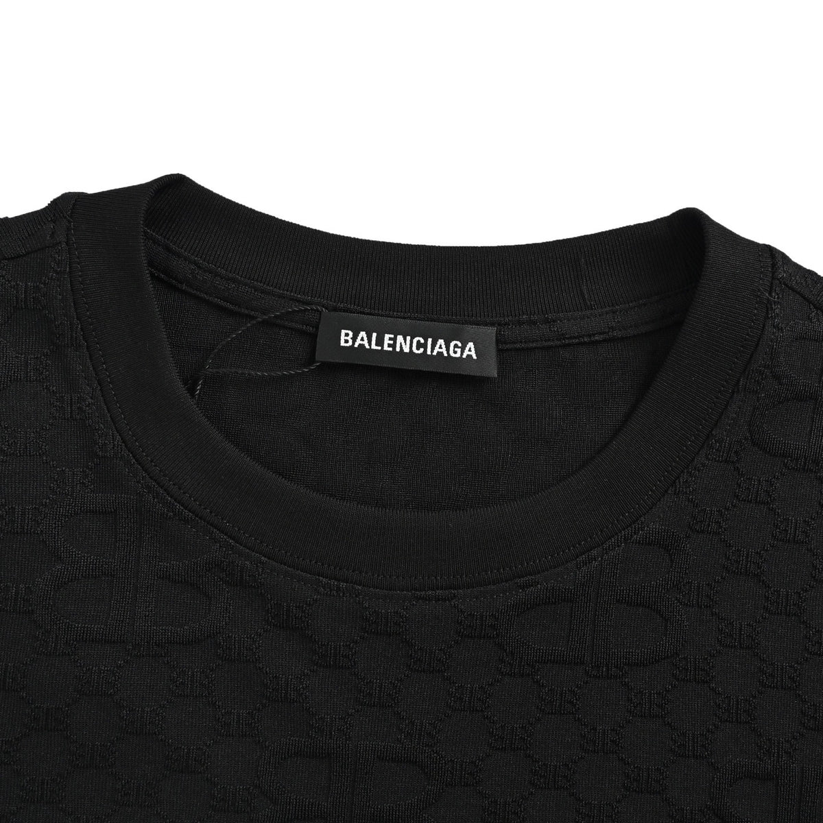Balenciaga all-over presbyopia jacquard short sleeves