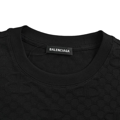 Balenciaga all-over presbyopia jacquard short sleeves