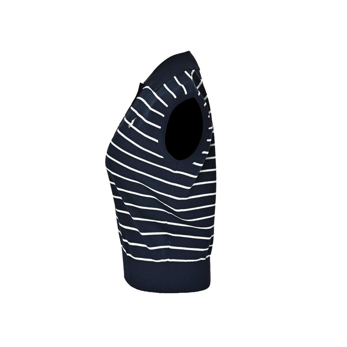 Ralph Lauren Polo embroidered striped sleeveless knitted Polo vest