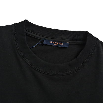 Louis Vuitton logo graffiti hand-painted short sleeves