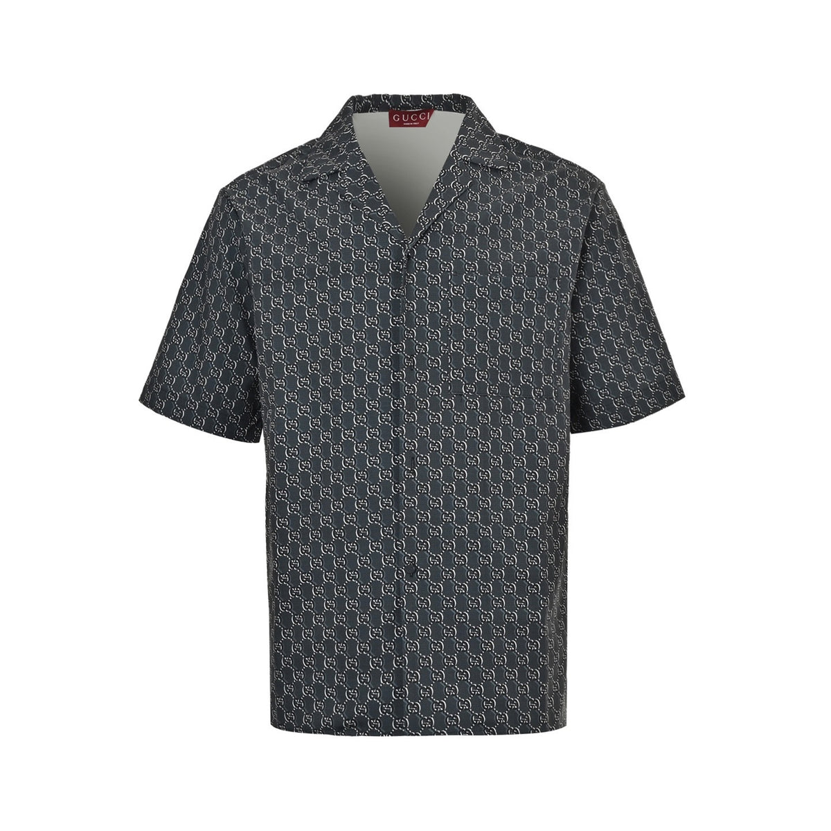 Gucci 25ss all-over printed presbyopic short-sleeved shirt