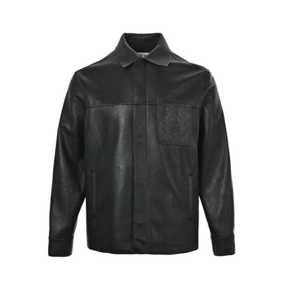 Loewe/Loewewe Anahram pocket zipper leather jacket