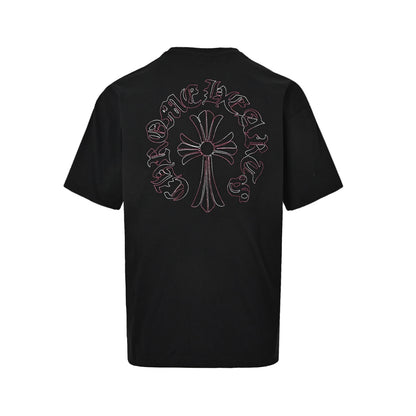 Chrome Hearts/Chrome Heart 26ss Sanskrit embroidered short sleeves on the front and back