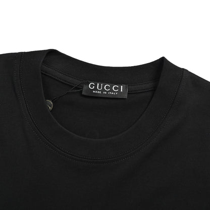 Gucci red lettering printed short sleeves