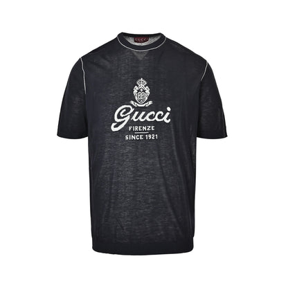 Gucci letter intarsia knitted short sleeves