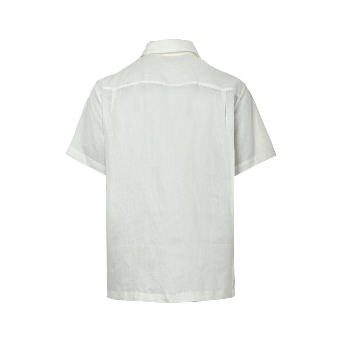 Fendi 26ss FF dotted line embroidered short-sleeved shirt
