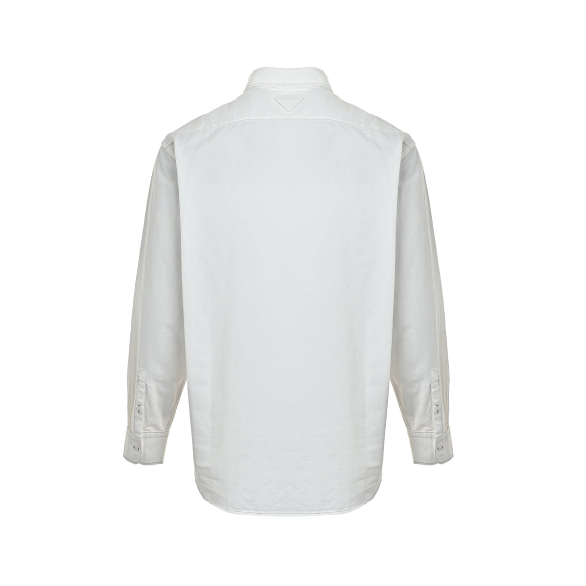 Prada letter chambray long-sleeved shirt