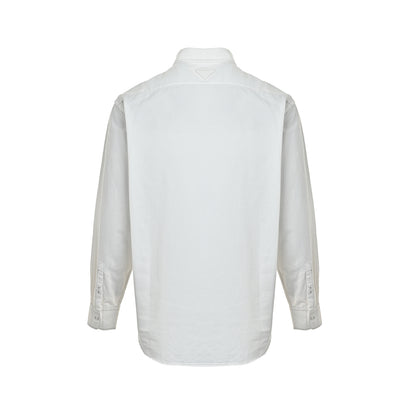 Prada letter chambray long-sleeved shirt