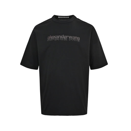 Alexander Wang Alexander Wang 26ss hot diamond letter short sleeves