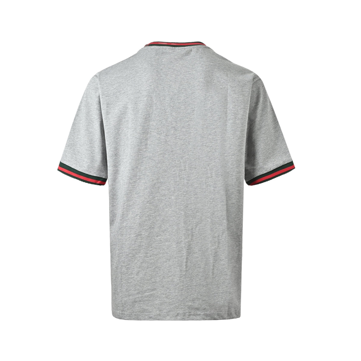 Gucci red and green contrast threaded letter embroidered short sleeves