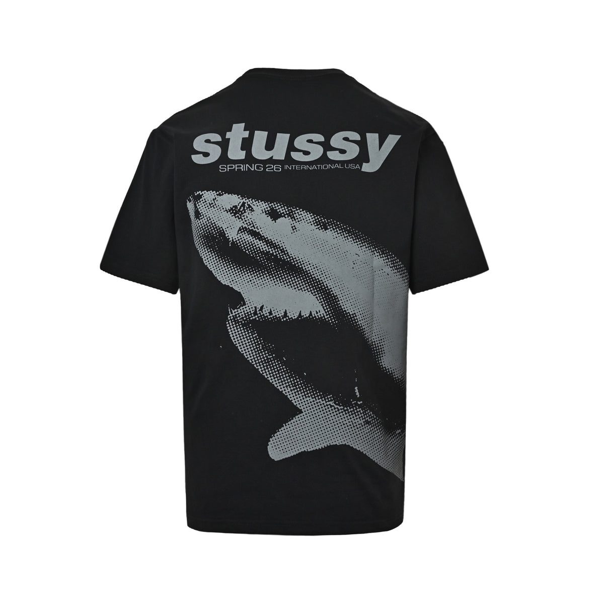 Stussy shark letter print short sleeves