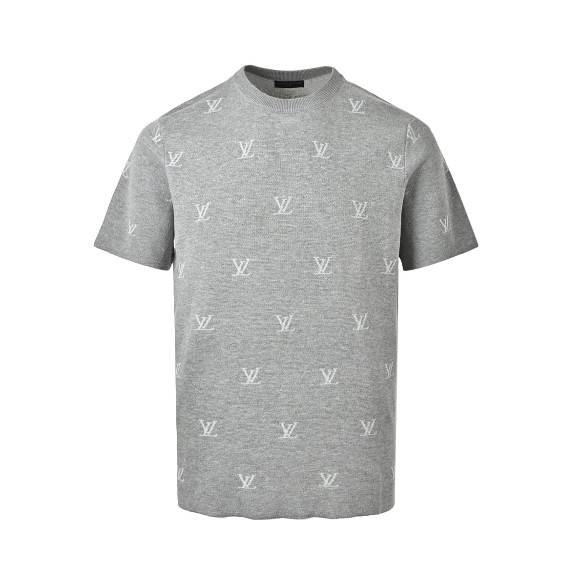 Louis Vuitton all-over printed old flower jacquard knitted short sleeves