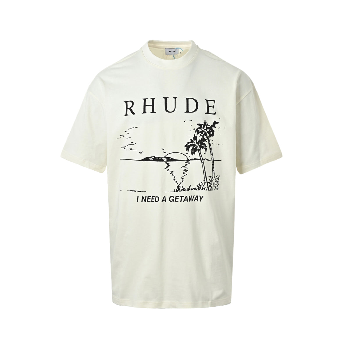 RHUDE Marlboro sunset beach print American retro short sleeves
