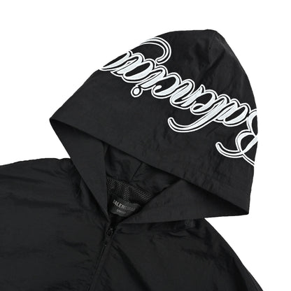 Balenciaga/Balanciaga hooded sports jacket with cursive signature lettering embroidery