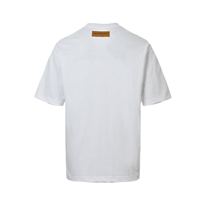 Louis Vuitton hand-painted graffiti large letters logo short sleeves