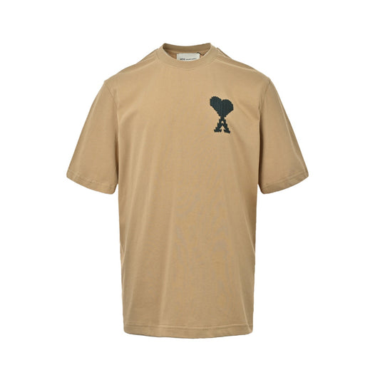 Ami Paris woven love embroidered short sleeves