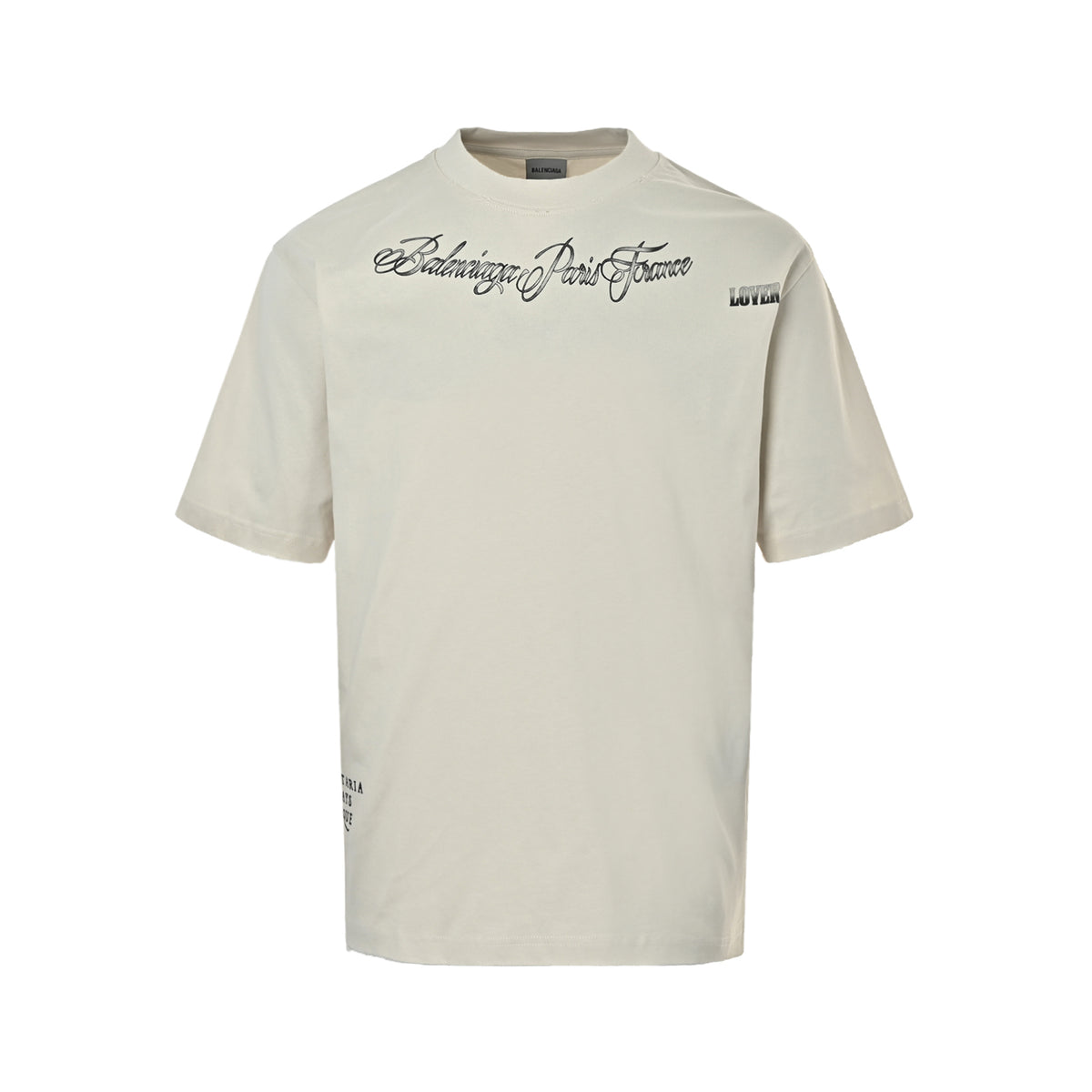 Balenciaga/Balanciaga 26ss signature letter printed short sleeves