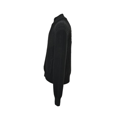 VERSACE back portrait jacquard zipper stand collar knitted jacket