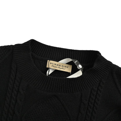 Burberry fake two piece patchwork crew neck sweater