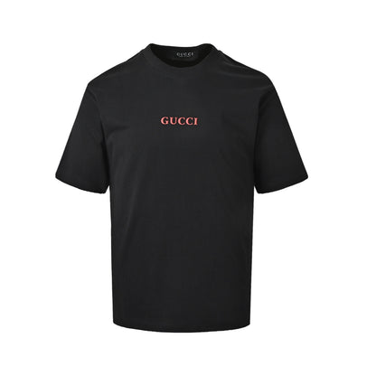 Gucci red lettering printed short sleeves