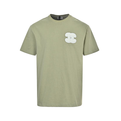Chanel Xiaoxiang army green double CC large loog towel embroidered short sleeves
