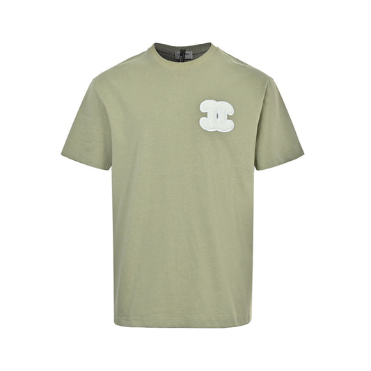 Chanel Xiaoxiang army green double CC large loog towel embroidered short sleeves