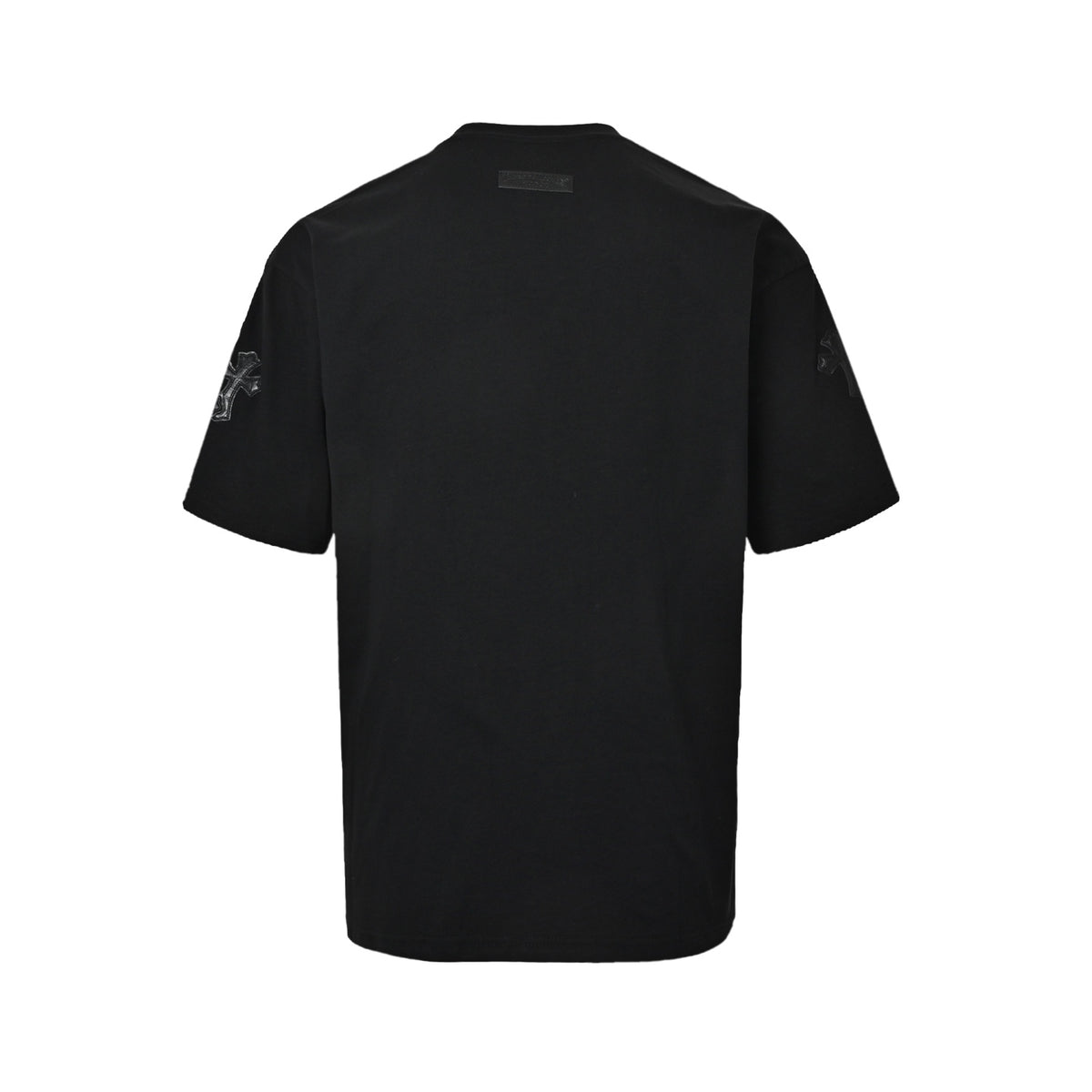 ChromeHearts/Chrome Heart 26ss Heavy Chrome Heart Embroidered Leather Cross Short Sleeve